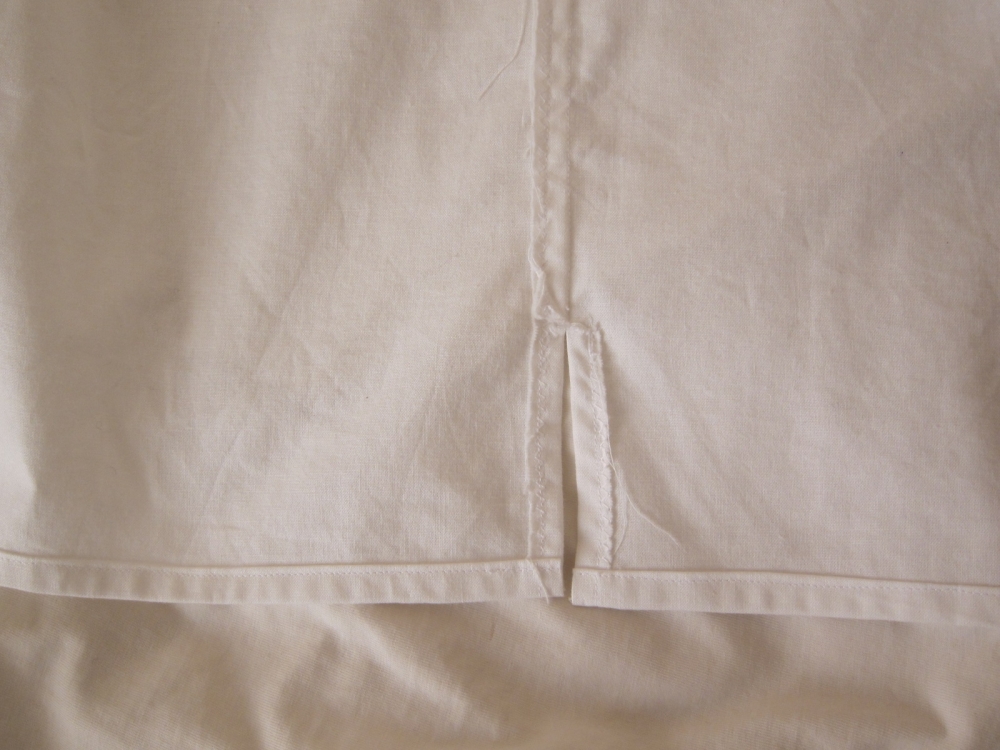 ジグザグミシンで始末した縫い代